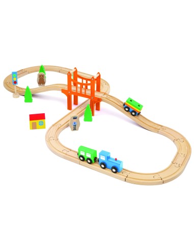 Wood eco smart Pista per trenino 80 pz