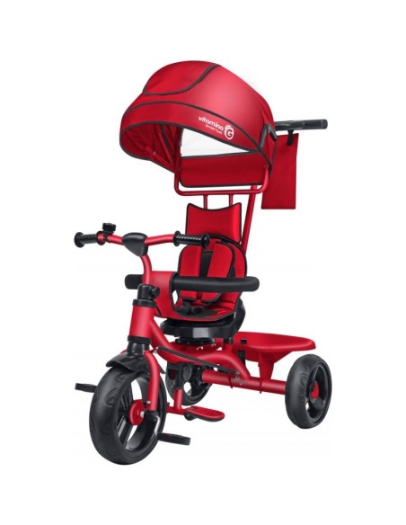 Globo - Triciclo metallo vitamino evo c/pedal/paras rosso