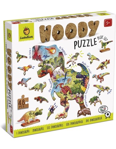 Ludattica Woody Puzzle - Dinosauri