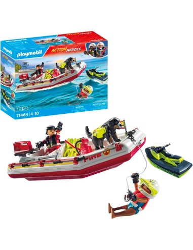 Playmobil - Gommone dei Pompieri e Acquascooter