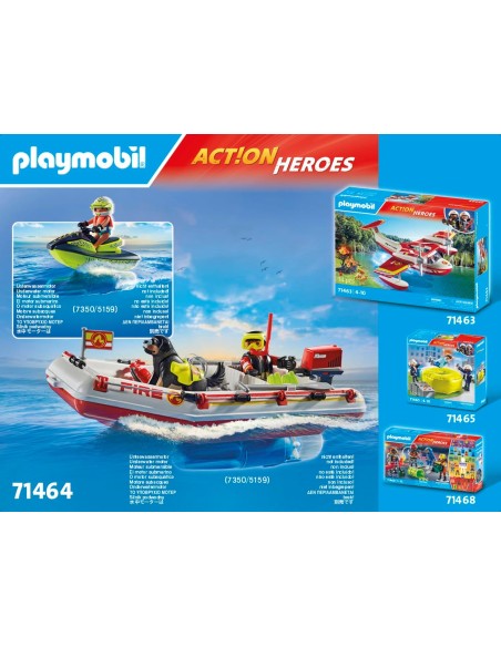 Playmobil - Gommone dei Pompieri e Acquascooter