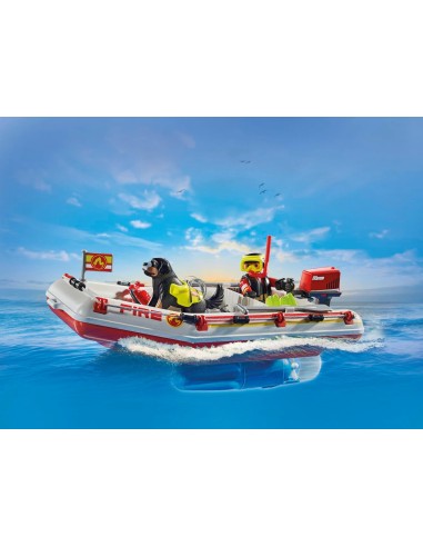 Playmobil - Gommone dei Pompieri e Acquascooter