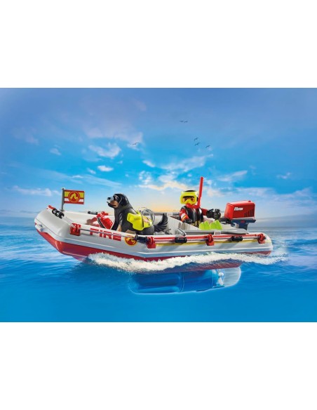 Playmobil - Gommone dei Pompieri e Acquascooter