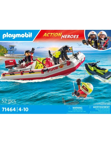 Playmobil - Gommone dei Pompieri e Acquascooter