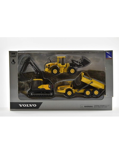 New Ray -  Mini Diecast Volvo Playset 3 pezzi
