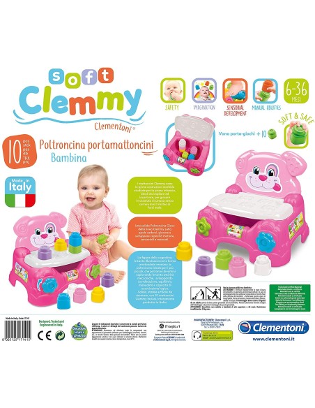 Poltroncina portamattoncini rosa