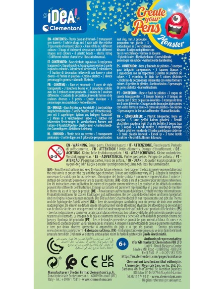 Idea Clementoni Create Your Monster Pen - Crea la Tua Penna