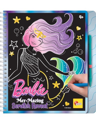 Lisciani - Barbie sketchbook mer-mazing scratch reveal