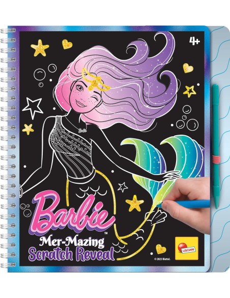 Lisciani - Barbie sketchbook mer-mazing scratch reveal