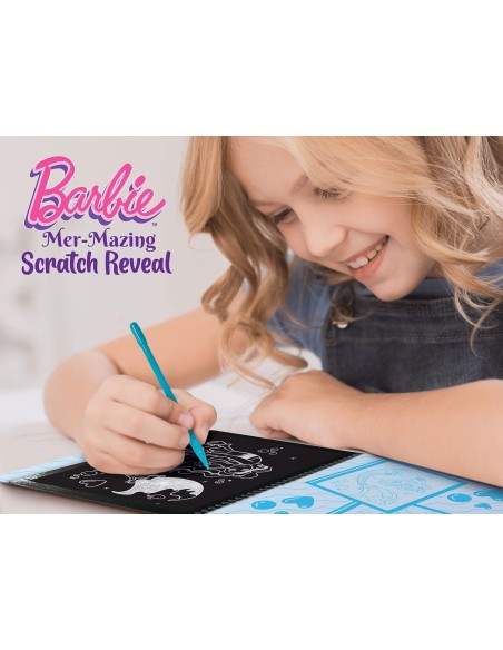 Lisciani - Barbie sketchbook mer-mazing scratch reveal