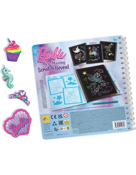 Lisciani - Barbie sketchbook mer-mazing scratch reveal