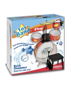 Bontempi Batteria classica 4 elementi con sgabello e 2...