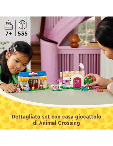 Lego Animal Crossing - Bottega di Nook e casa di Grinfia