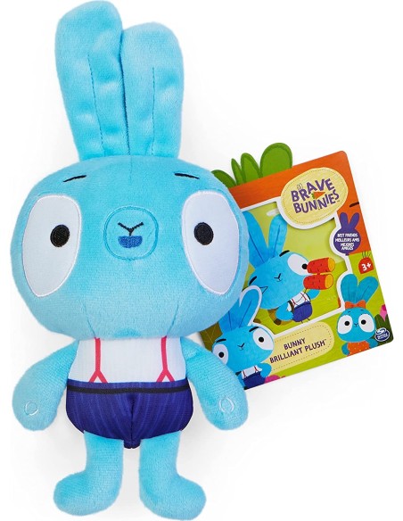 brave bunnies peluche 25cm ass.to in vassoio