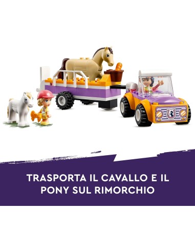 Lego Friends - Rimorchio con Cavallo e Pony