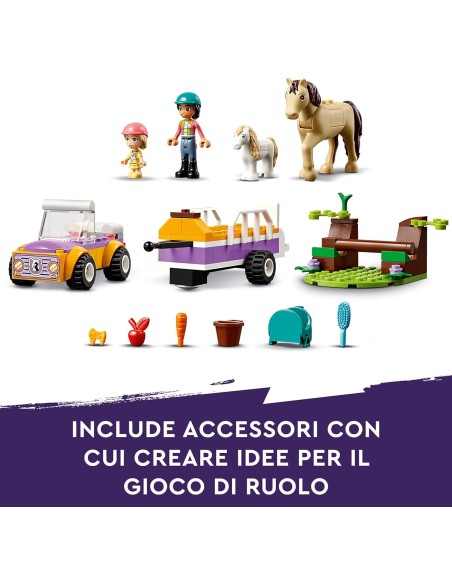 Lego Friends - Rimorchio con Cavallo e Pony