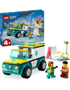 Lego City - Ambulanza di emergenza e snowboarder