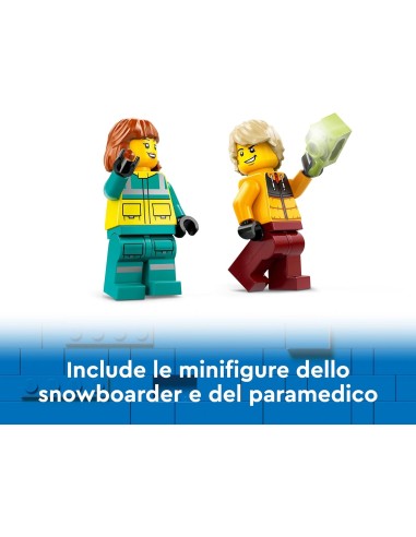 Lego City - Ambulanza di emergenza e snowboarder