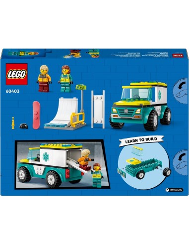 Lego City - Ambulanza di emergenza e snowboarder