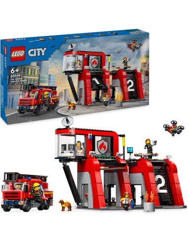 Lego City Fire - Caserma dei pompieri e autopompa