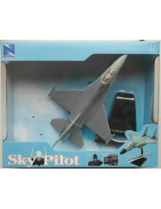 New Ray - 1:72 Skypilot Fighter with Stand F 16 Fighting...