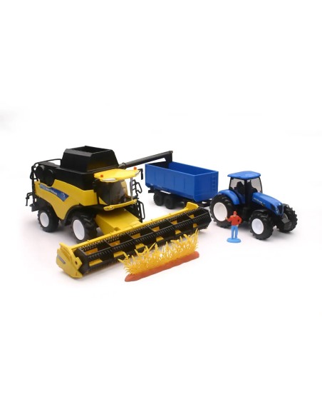 NEW - 1:32 New Holland Mietitrebbia CR9090 e Trattore T7 270