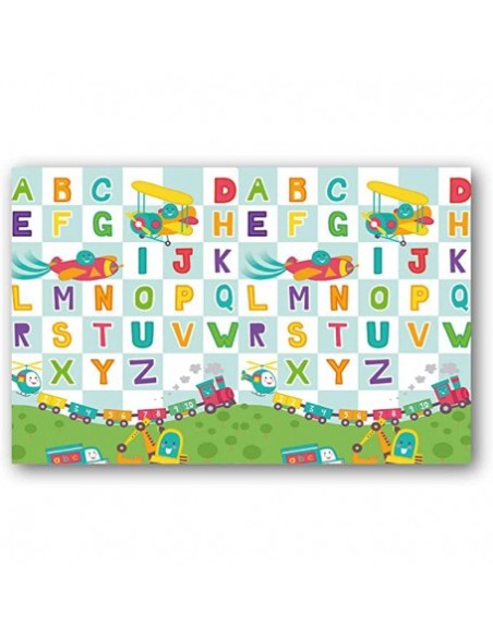 Tappeto arrotolabile alfabeto 150x120 cm 9pz assortiti