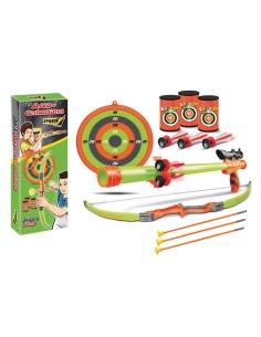 Set Arco+cerbottana Con Barattoli E Bersaglio