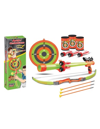Set Arco+cerbottana Con Barattoli E Bersaglio