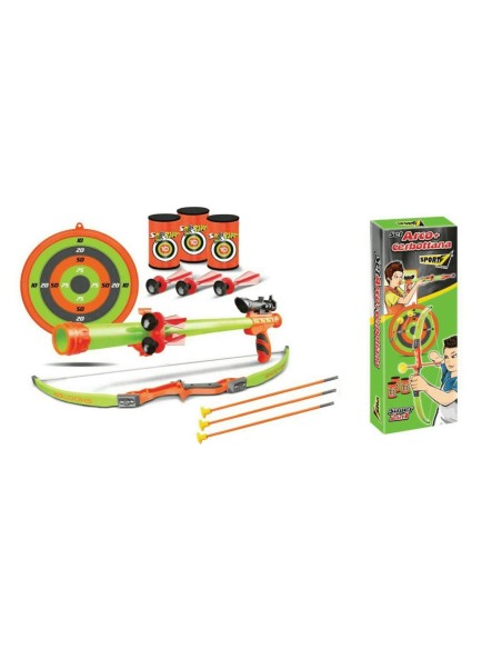 Set Arco+cerbottana Con Barattoli E Bersaglio
