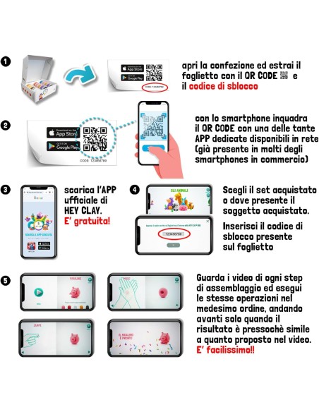 Heu cLay Animali della Foresta Kit Grande