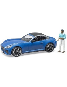 Bruder - Modellino Auto Vacanze Roadster Blu con Pilota