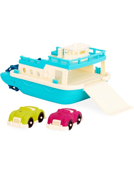 BS Toys - Barca Galleggiante da Bagno con Auto