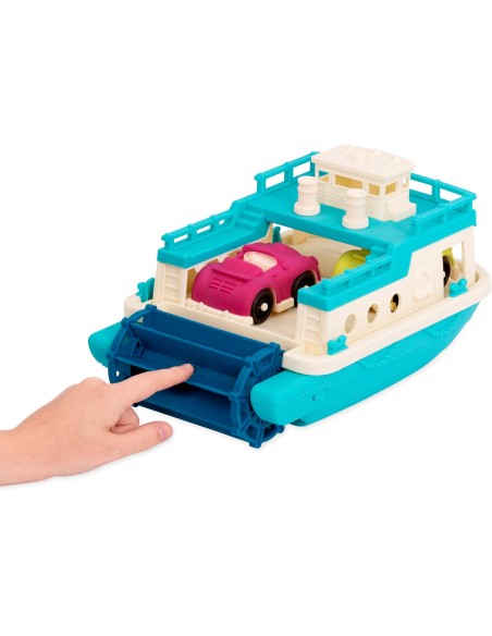 BS Toys - Barca Galleggiante da Bagno con Auto