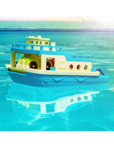 BS Toys - Barca Galleggiante da Bagno con Auto