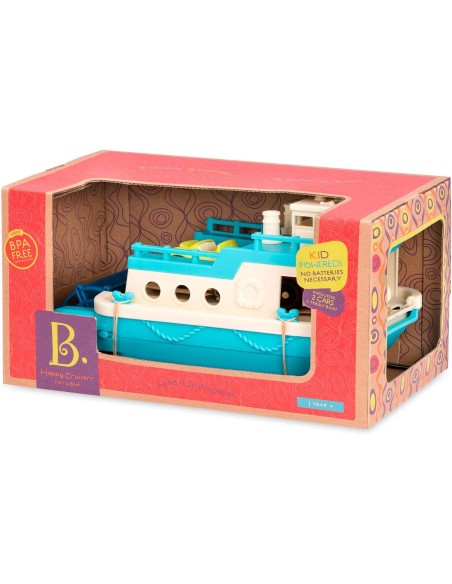 BS Toys - Barca Galleggiante da Bagno con Auto