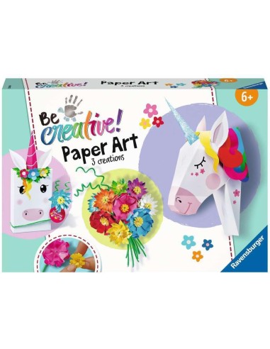 Be Creative Midi XL Paper Art fiori e unicorno