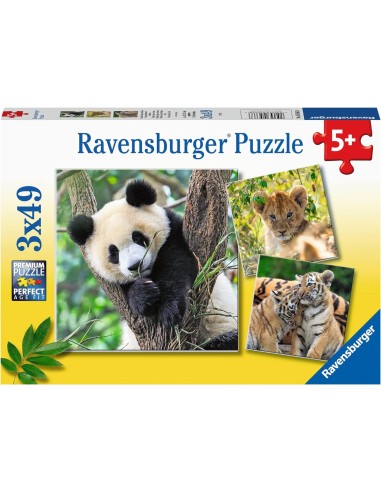 Puzzle Panda, tigre e leone