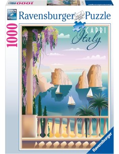Puzzle 1000 pezzi Cartolina da Capri, Italia