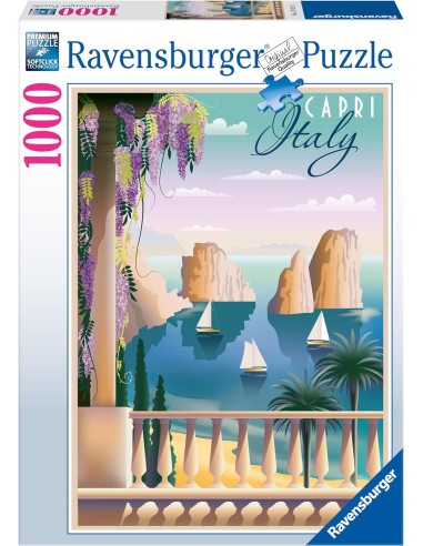 Puzzle 1000 pezzi Cartolina da Capri, Italia