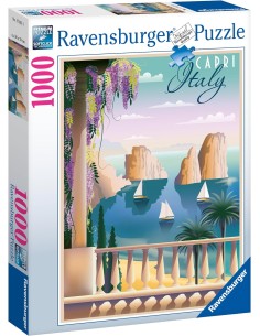 Puzzle 1000 pezzi Cartolina da Capri, Italia 2