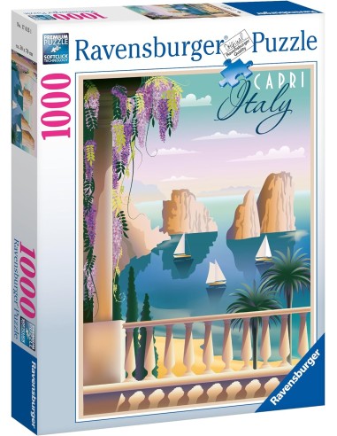 Puzzle 1000 pezzi Cartolina da Capri, Italia