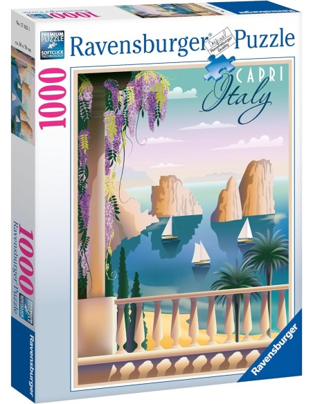 Puzzle 1000 pezzi Cartolina da Capri, Italia