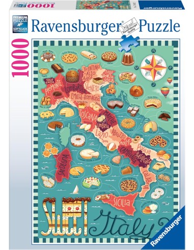 Puzzle 1000 pezzi Tour del dolce in Italia