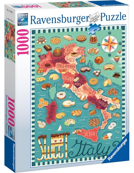 Puzzle 1000 pezzi Tour del dolce in Italia