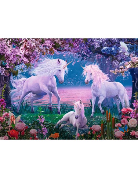 Puzzle 100 pezzi XXL unicorni incantati