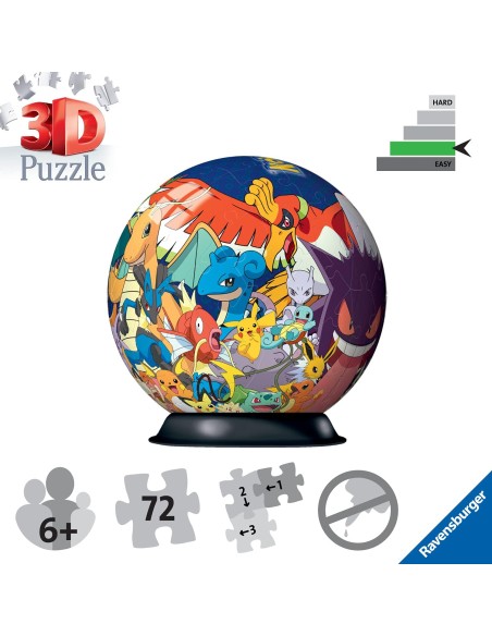 3D Puzzleball 72 pz - Pokemon