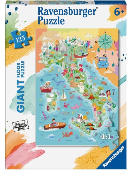 Puzzle 125 Giant Mappa dell'Italia