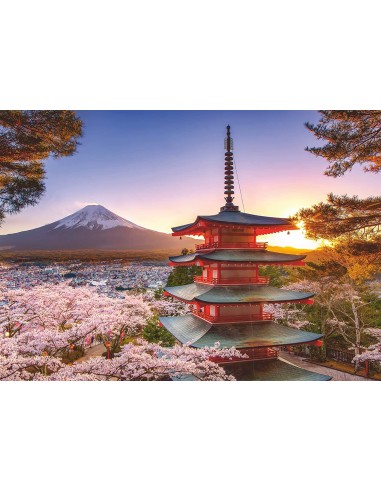 Puzzle 1000 pz Ciliegi in Fiore a monte Fuji