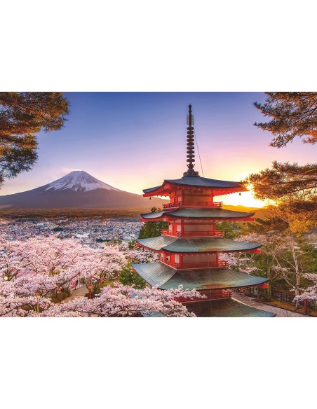 Puzzle 1000 pz Ciliegi in Fiore a monte Fuji
